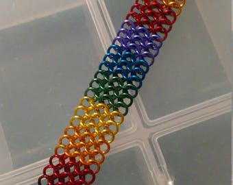 Custom Gay Pride Chainmaille Bracelet
