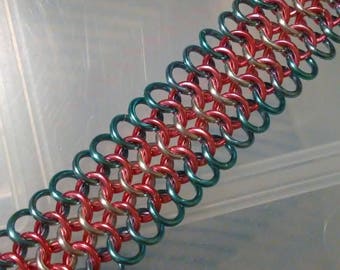 Custom Transgender Pride Chainmaille Bracelet