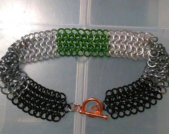 Custom Agender Pride Chainmaille Bracelet