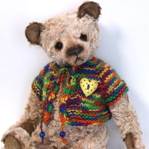 Cardigan for approx. 22-25 cm bear, bear clothes doll dress teddy clothes heart