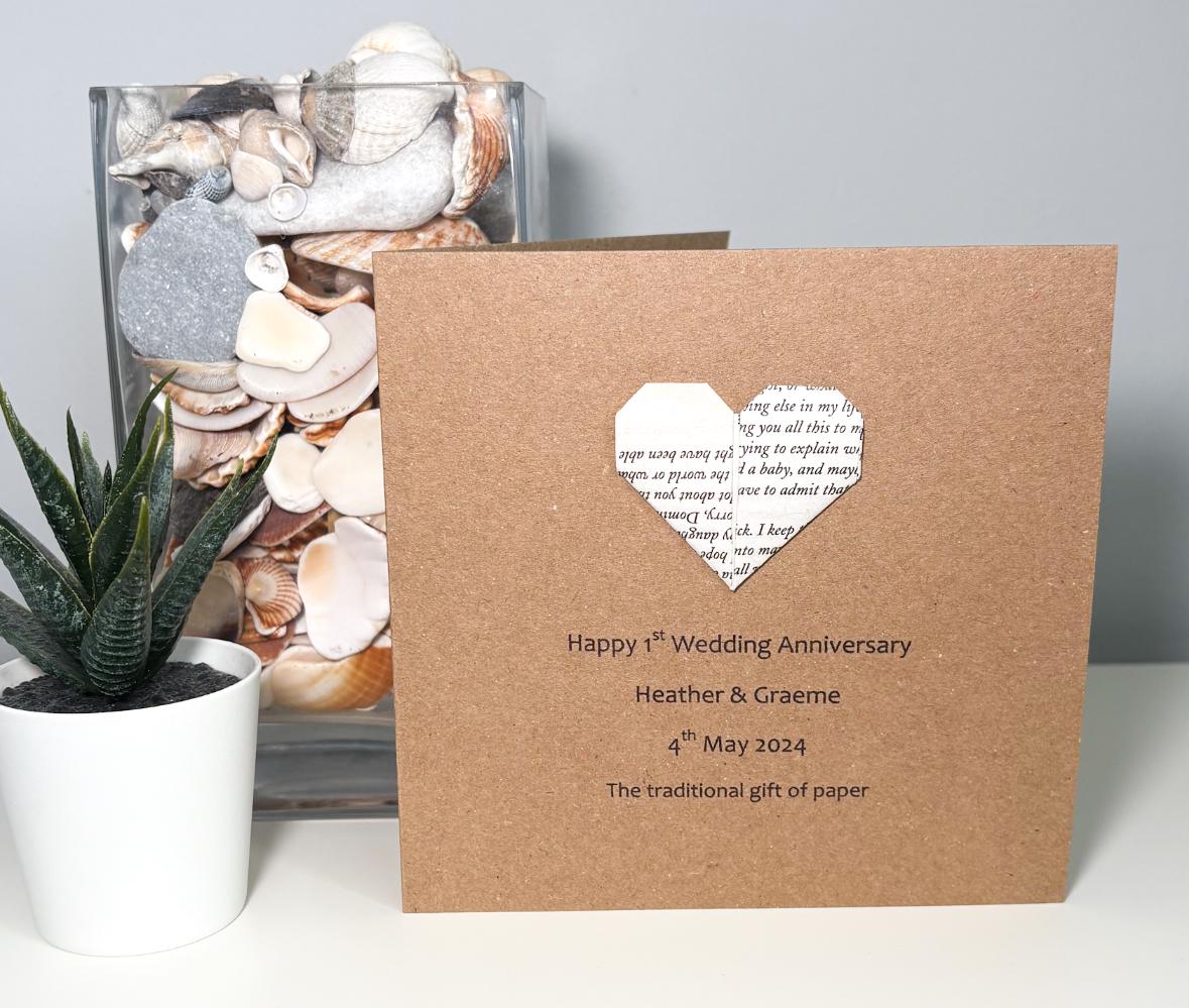 For Him 1st Wedding Anniversary Traditional Gift 1st Paper