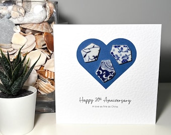 20th Daughter And Son-in-Law Anniversary Card Contemporary Hearts Milos Gallery - View #5