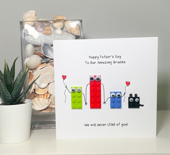 Personalised lego card sale
