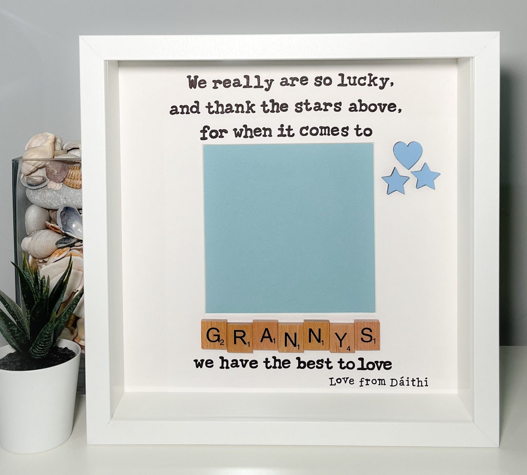 Granny Gran Grandmas Gram scrabble Frame Birthday Gift Personalised ...