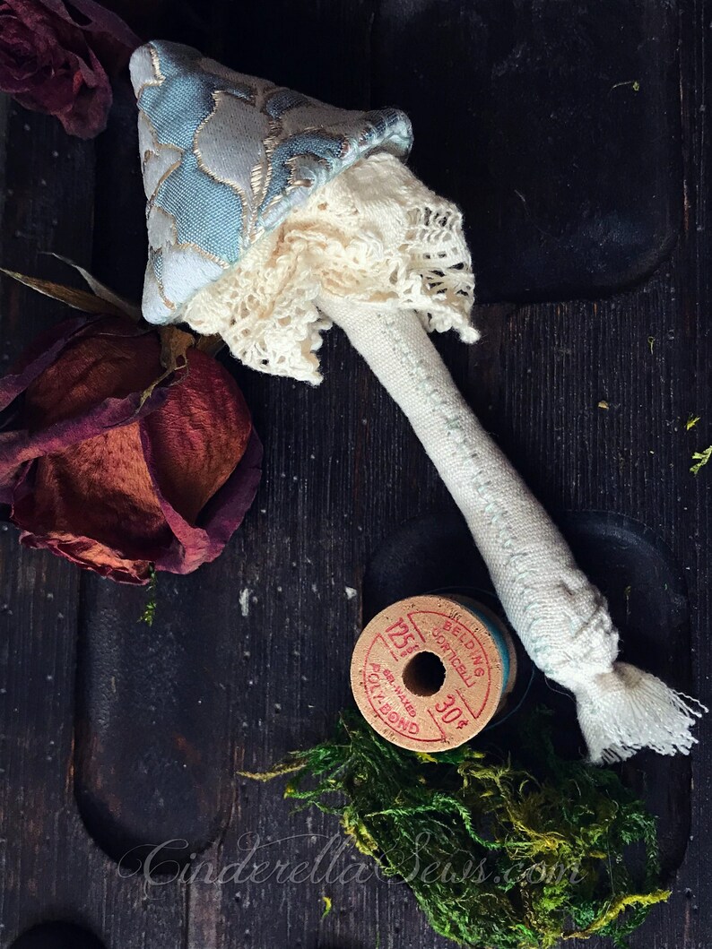 Fabric Mushroom Cinderella Aesthetic Blue Fairy Tale Toadstool Enchanted Forest Decor Mushroom Art Mushroom Ornament Sculpture Art Objects Deshpandefoundationindia Org