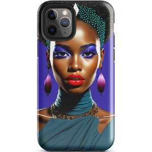 Melanin Phone Case,Black Girl Art for iPhone, Tough iPhone Case, Gifts for Her.
