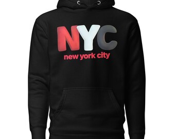 Tipografia di New York con felpa con cappuccio unisex minimalista