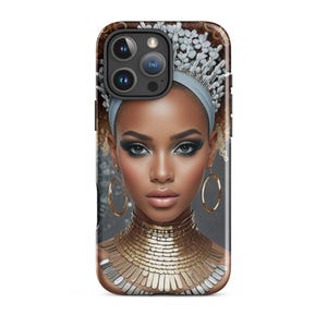 she black woman and pretty cute in pink Tough Case for iPhone®