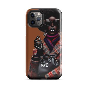 NYC black woman Afro the 70s Tough Case for iPhone®