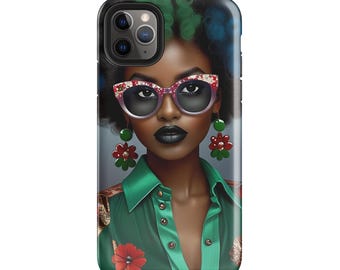 colorful art Afro Boho Art Black Woman afro Tough Case for iPhone®