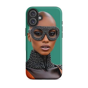 bald head woman with black sunglasses Tough Case for iPhone®