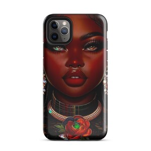 she is a black beautiful queen Tough Case for iPhone®