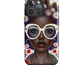 beauty afro hair art, afro phone case, afro art, Tough Case for iPhone®
