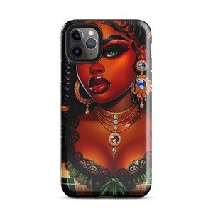 African black woman art tough iPhone case