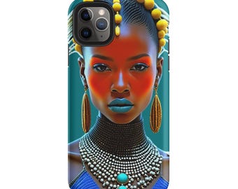 African black beauty queen art Tough Case for iPhone®