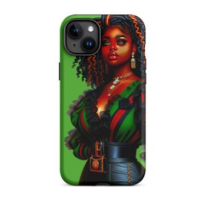 she is cute black woman Tough Case for iPhone®
