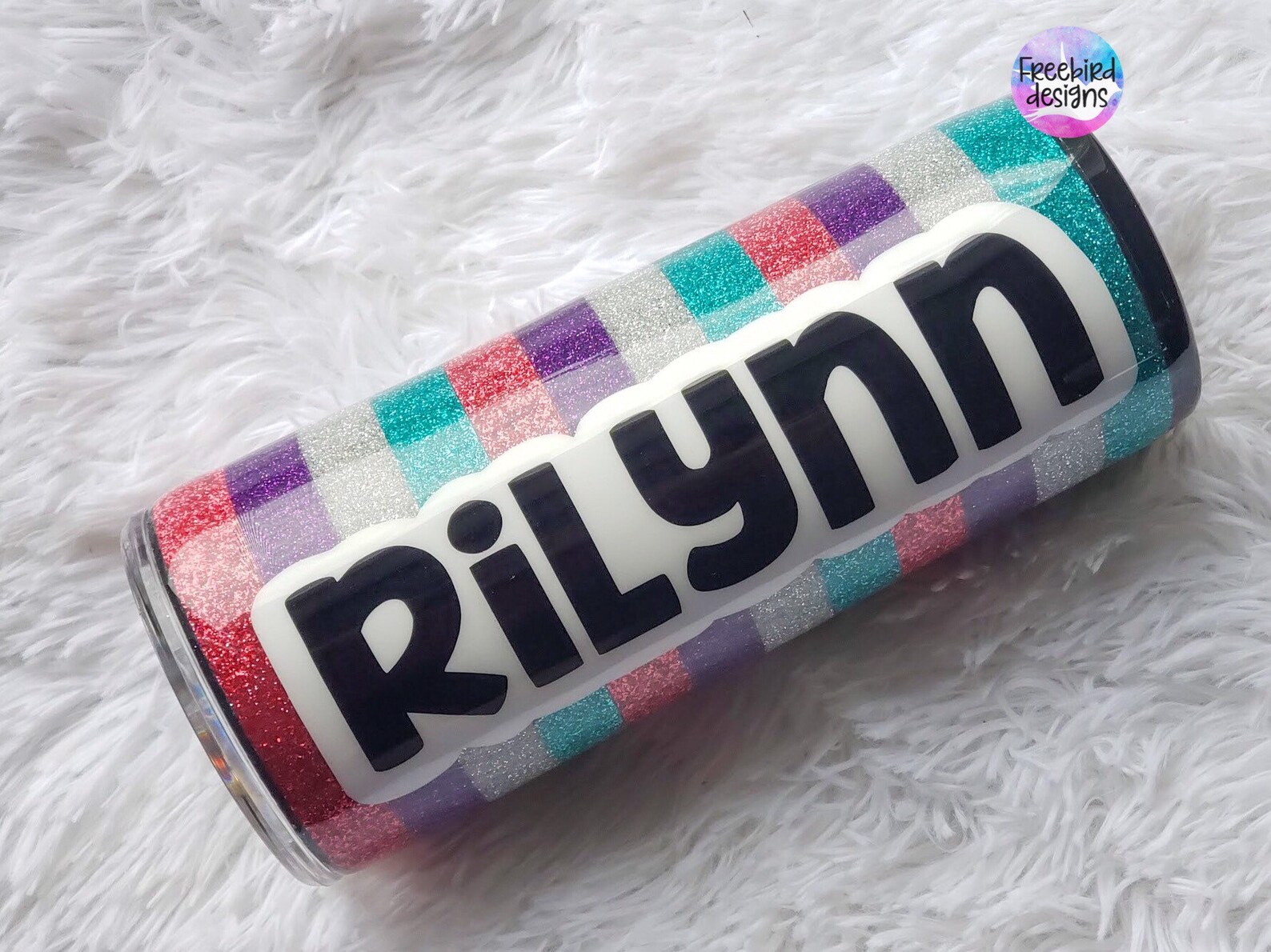 Striped Glitter Tumbler Tumbler With Stripes Monogram Tumbler Etsy