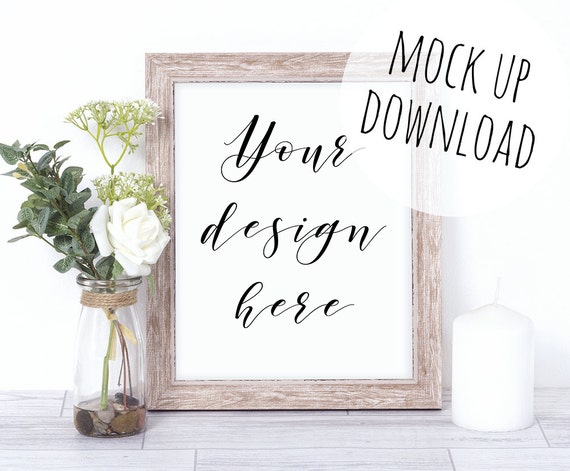 Portrait Wooden Frame Mockup 8x10 Frame Mock Up Photoshop Portrait Wooden Frame Mockup 8x10 Frame Mock Up Photoshop