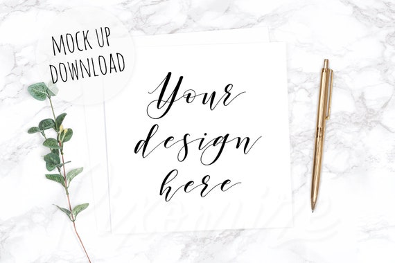 Square Card Mockup Square Invitation Mock Up Photography Flat Square Card Mockup Square Invitation Mock Up Photography Flat