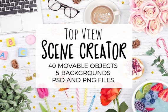 Top View Scene Creator Stock Photography With Movable Objects Top View Scene Creator Stock Photography With Movable Objects