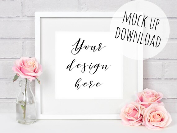 Pretty Frame Mockup Square Frame Mock Up Photograph Pink Pretty Frame Mockup Square Frame Mock Up Photograph Pink
