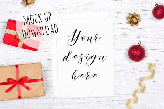 Christmas Card Mockup Photograph Christmas Card Mock Up Design