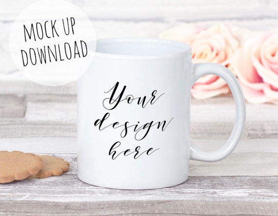Mug Mockup Photo Styled White Mug Mock Up Rustic