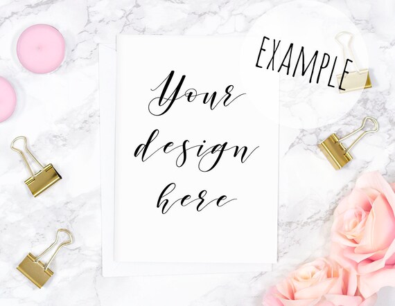 Pink And Gold Card Mockup Pretty Styled Invite Mock Pink And Gold Card Mockup Pretty Styled Invite Mock