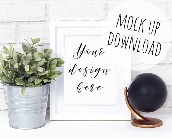 Modern White 8x10 Frame Mockup Styled Stock Photo Photoshop Modern White 8x10 Frame Mockup Styled Stock Photo Photoshop