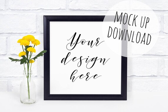 Black Square Frame Mockup Square Frame Mock Up Photography