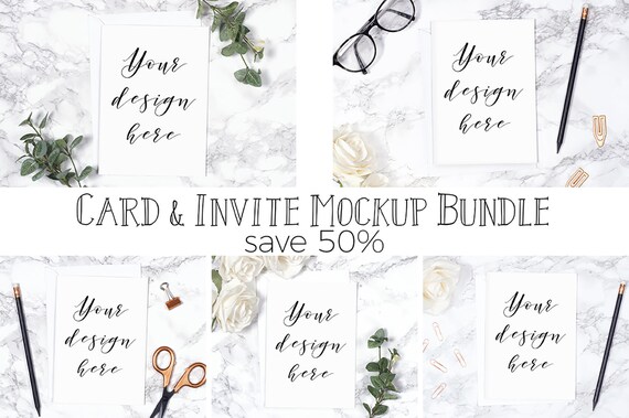 Card Invite Mockup Bundle Collection Of 5 Greeting Card Invite Mockup Bundle Collection Of 5 Greeting