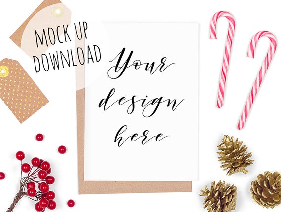 Christmas Mockup Photo Christmas Card Mock Up Card Mockup
