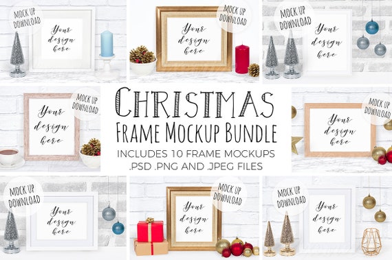 Christmas Frame Mockup Bundle Frame Mock Up Discount Etsy