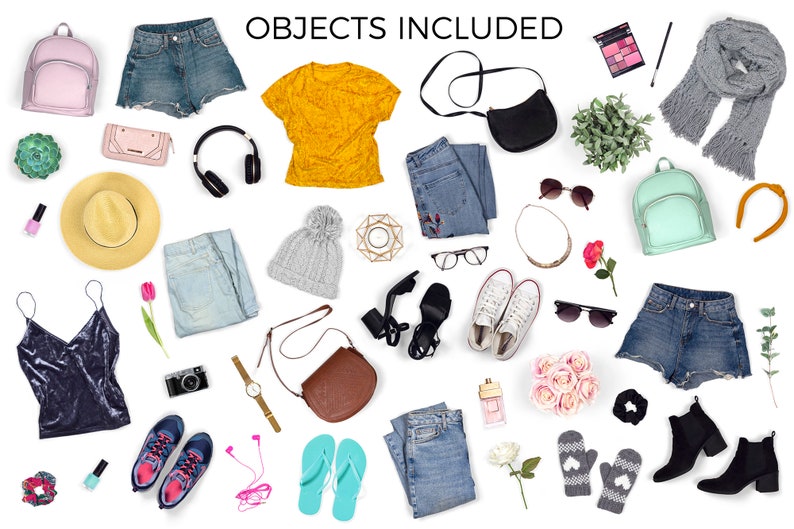 Download Fashion Scene Creator T-Shirt Mockup with Movable Objects ...