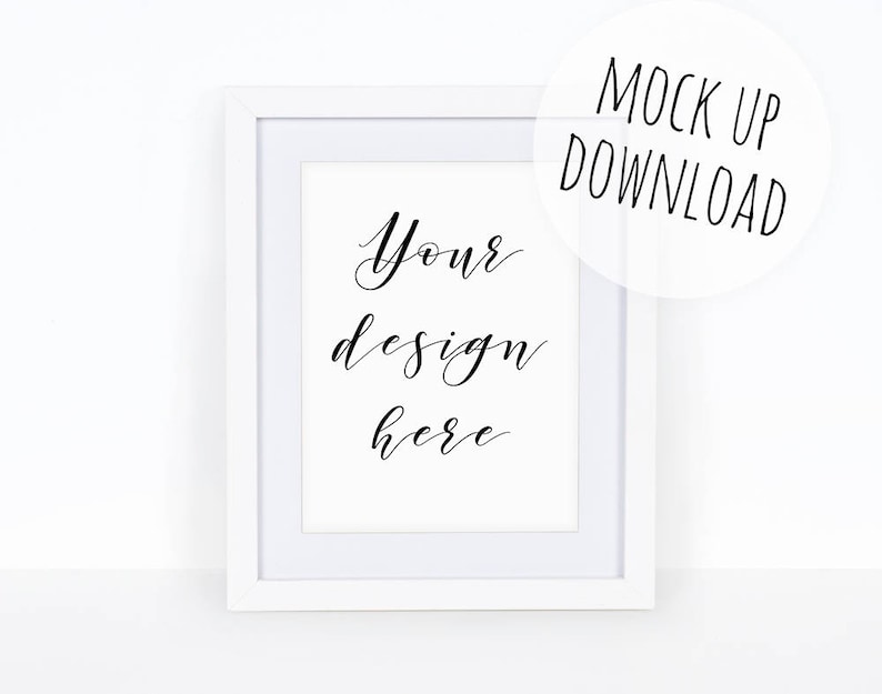 Download Simple White Frame Mockup 8x10 Frame Mock Up Plain White ...