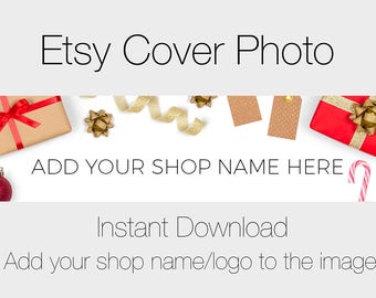 Etsy Cover Photo, Christmas Etsy Banner, Christmas Cover Photo, Festive Stock Photo, Shop Banner Download