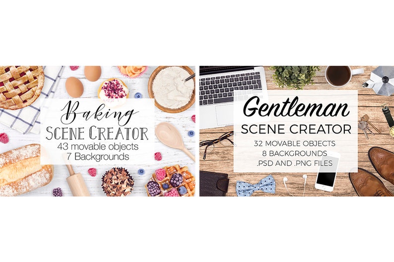 HUGE Scene Creator Bundle, 10 x Scene Creators, Desk Custom Scene, Pretty Flat Lay Photography, Wedding Stock Photos, All With Movable Props image 4