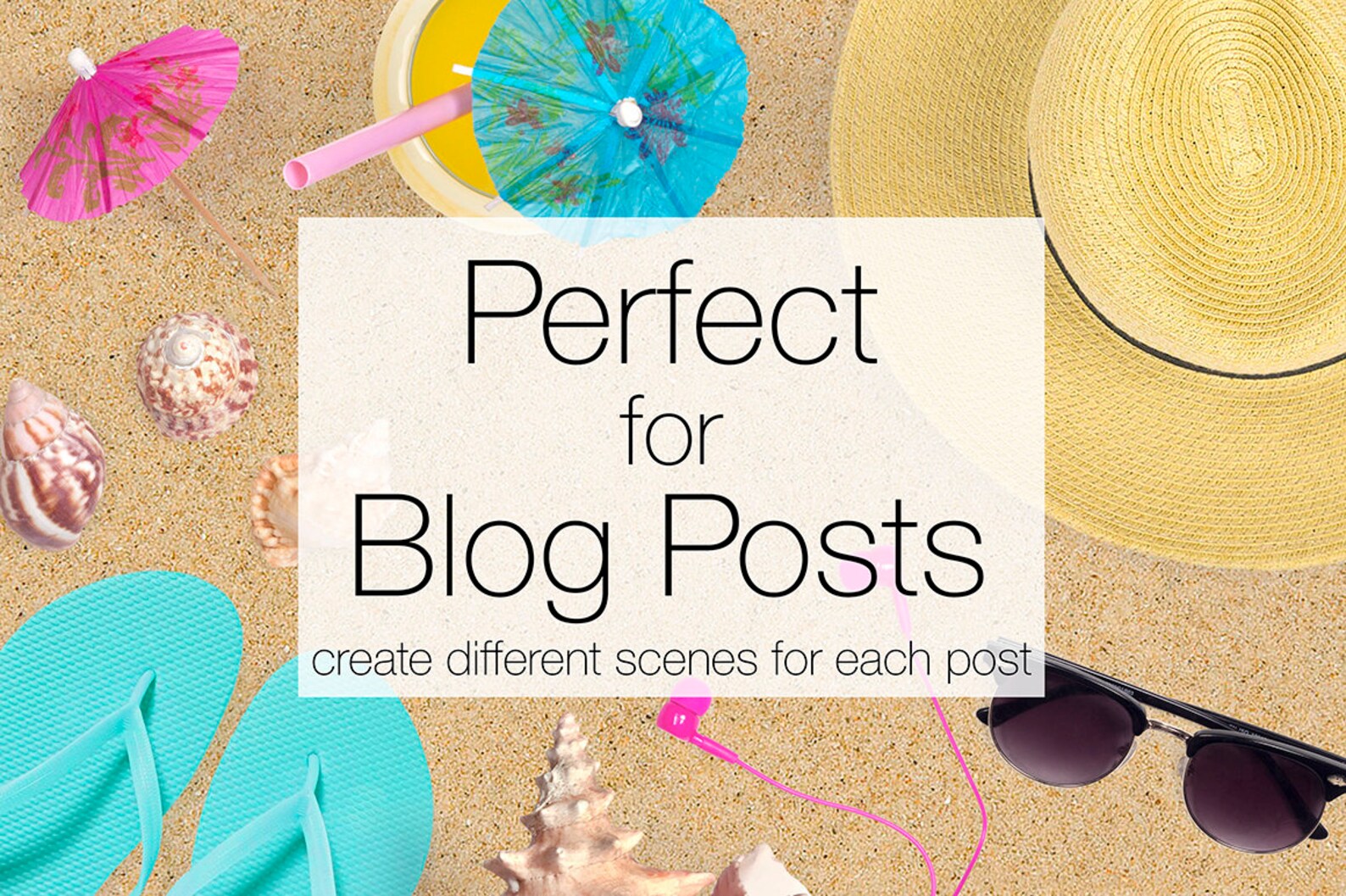 Summer Scene Creator Colorful Top View Mockup Creator | Etsy
