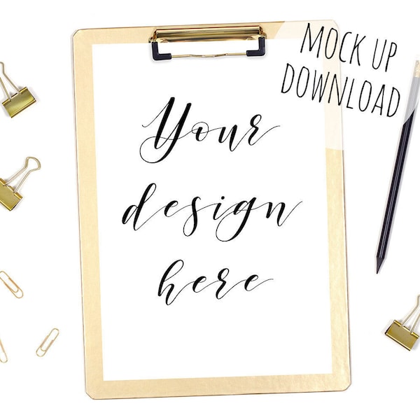 Gold Clipboard Etsy