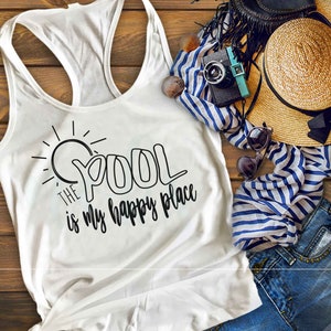 Then Pool Is My Happy Place svg, summer SVGs, pool svgs, summer tees