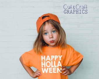 Happy Hollaween Kinder Halloween Shirts|Kinder|Kinder T-Shirts|Halloween Shirts|Herbst Kinder