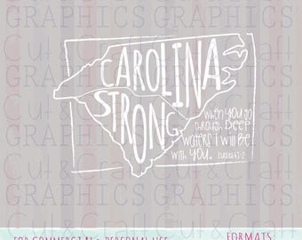 Carolina Strong, Deep Waters, T-Shirt Schnittdateien, Zustand SVG, Cricut Dateien, Hurrikan SVG, Cricut Dateien, kommerziellen und persönlichen Gebrauch