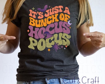 Hokus Pokus Tee|Halloween T-Shirt|Retro Hokus Pokus|Geschenke für sie|Halloween Geschenke