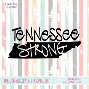 Tennessee Strong, T-shirt gesneden bestanden, staat svg's, cricut-bestanden, orkaan-svg's, TN-svg's, commercieel en persoonlijk gebruik