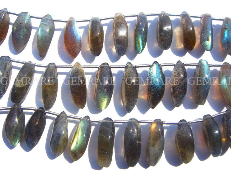 6x13 to 7x14.50 mm 22 pieces Semiprecious Gemstone Beads LAB-1062 Marquise Smooth Beads In Labradorite Beads 18 cm Quality A