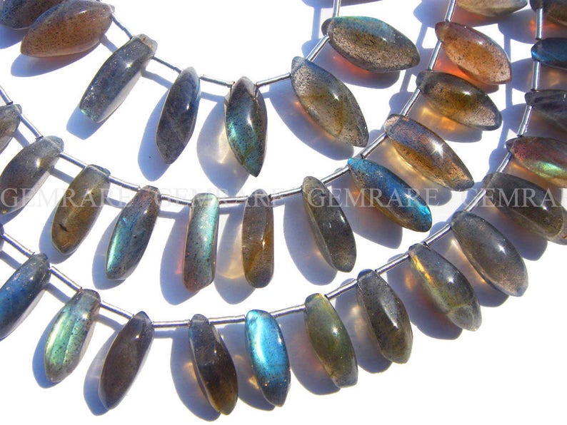 6x13 to 7x14.50 mm 22 pieces Semiprecious Gemstone Beads LAB-1062 Marquise Smooth Beads In Labradorite Beads 18 cm Quality A