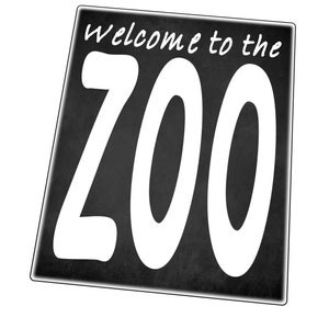 Welcome to the Zoo Metal Wall Plaque Sign, Zoo, Office, Shop Sign, Zoo Sign, Zoo Welcome Sign.