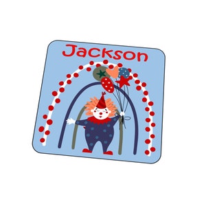 Children&#39;s Personalised Door Sign Personalised Nursery Door Sign Girls Door Sign, Boys Door Sign Circus Clown Design