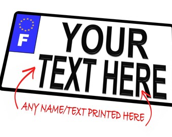 Französische Neuheit Nummernschild Personalisiertes Nummernschild Personalisiertes Geburtstagsgeschenk 15cm 29cm Neuheit Nummernschild