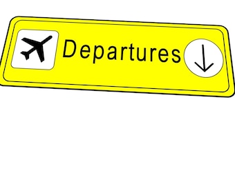 Airport Departures Sign Reproduction Novelty Airport Sign Fun Novelty Airport Sign